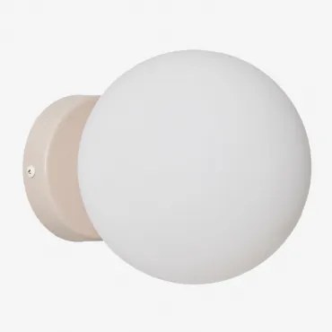 Luminária De Parede Tradicional Em Aço Inoxidável Uvol Com Bola De Cristal Tapioca Bege - Sklum