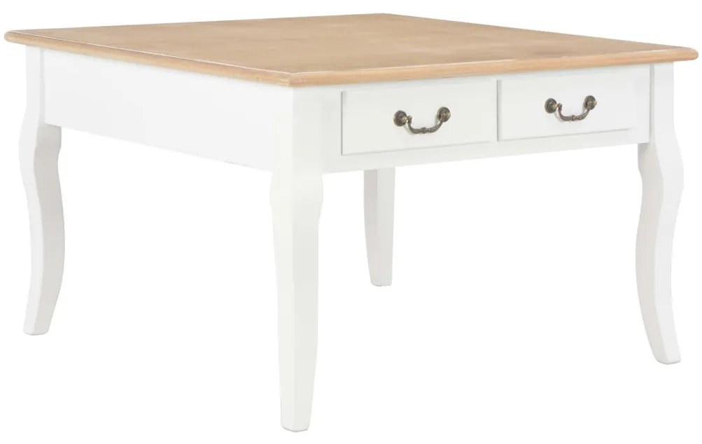 vidaXL Mesa de centro 80x80x50 cm madeira branco