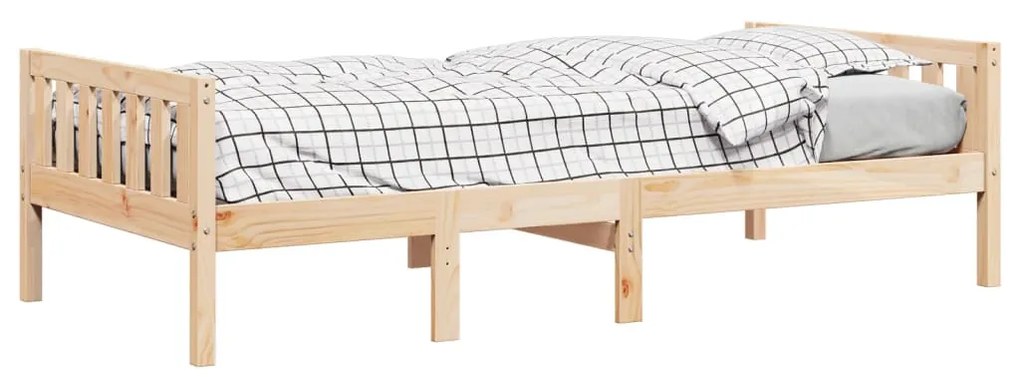 Cama de criança sem colchão 90x190 cm madeira de pinho maciça