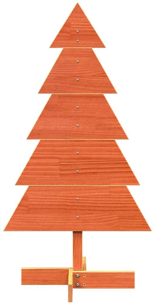 Árvore de Natal decorativa 100 cm pinho maciço castanho-mel