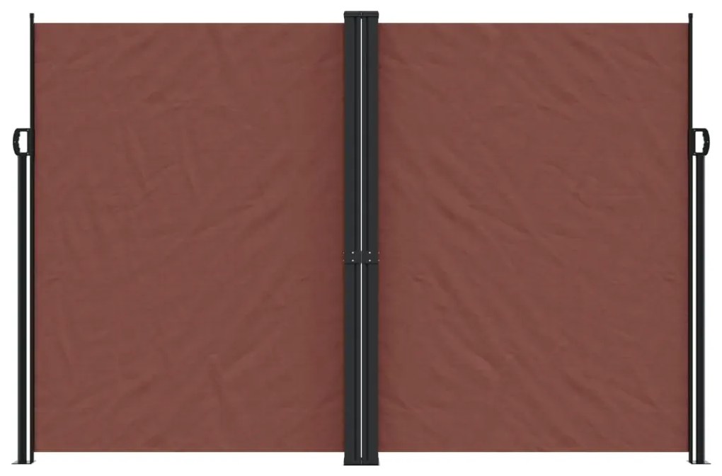Toldo lateral retrátil 220x600 cm castanho