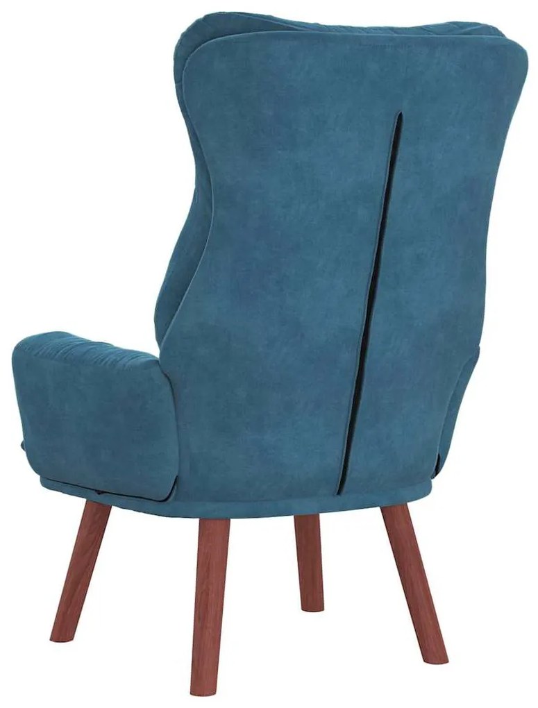 Poltrona Relaxante Veludo Azul