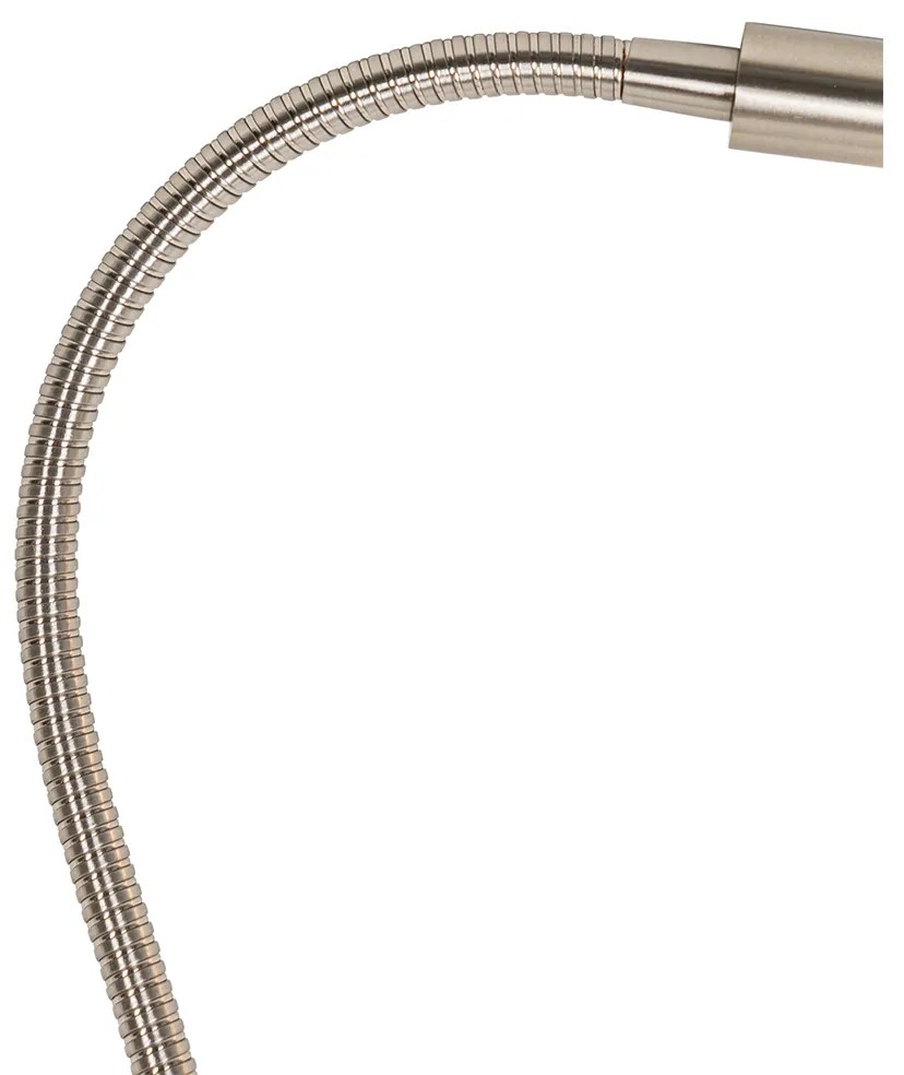 Candeeiro de mesa de braçadeira em aço com LED e dimmer tátil - Lionard Moderno