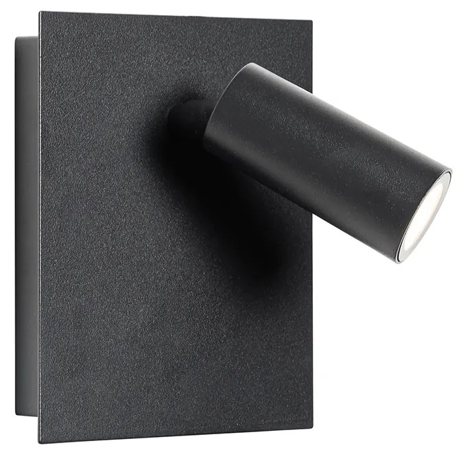 Candeeiro de parede exterior moderno preto com LED IP54 - Simon Moderno