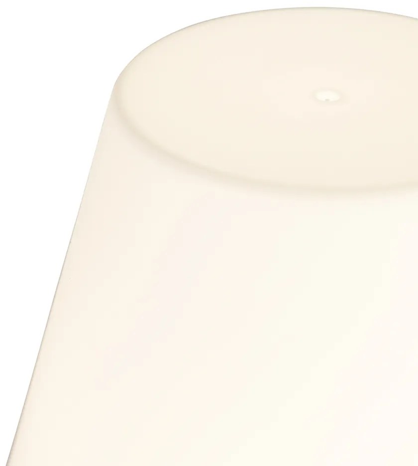 Candeeiro de mesa branco com LED recarregável e dimmer tátil - Renata Design