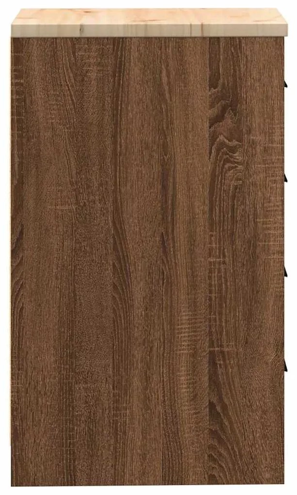 Armário de arrumação de garagem Carvalho Castanho 40x51x85 cm