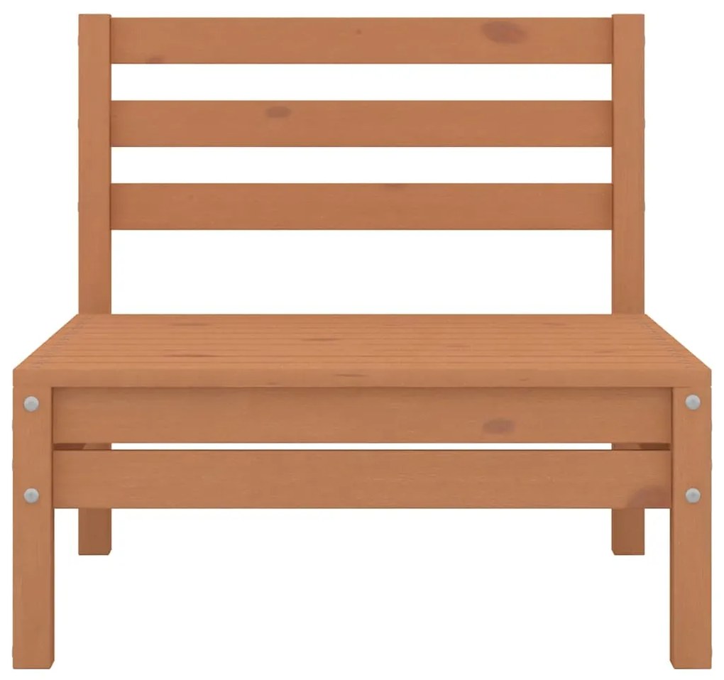 Sofás de centro para jardim 4 pcs pinho maciço castanho mel