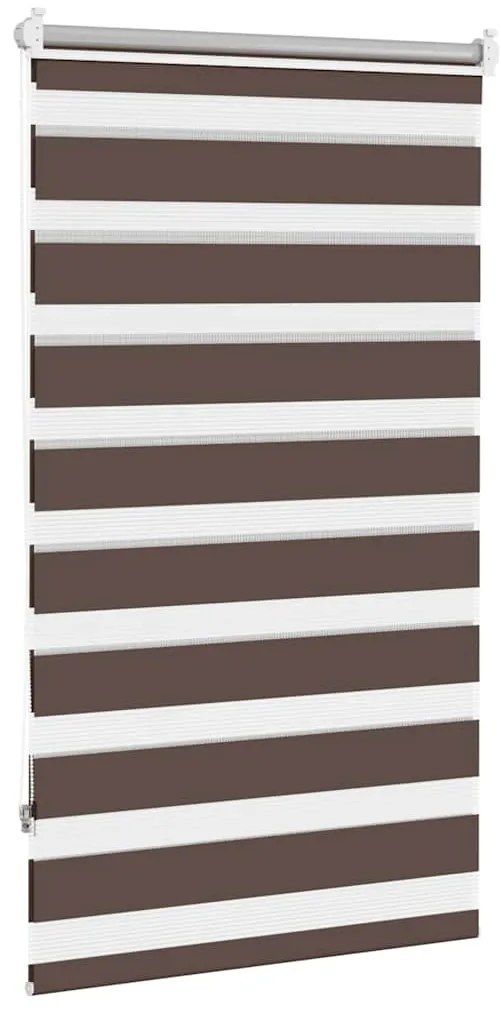 Estore de rolo 70 x 120 cm, linhas de zebra / Café