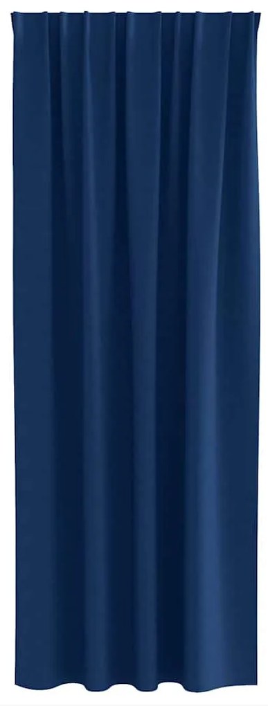 Cortinas com cortinas 2 pcs Azul escuro 260 x 140 cm Poliéster