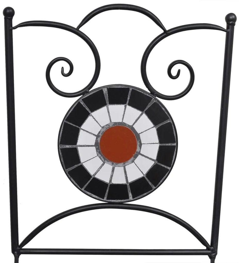 Conjunto bistrô azulejos de cerâmica 3 pcs terracota e branco