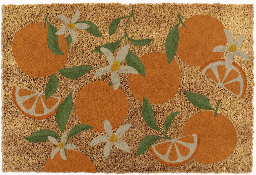 Tapete de entrada em coco Orange
