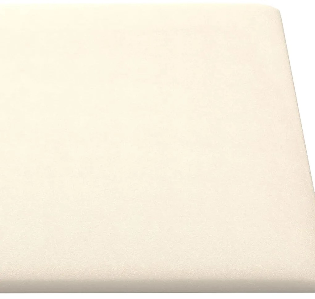 Painel de parede 12 pcs 30x30 cm veludo 1,08 m² cor creme