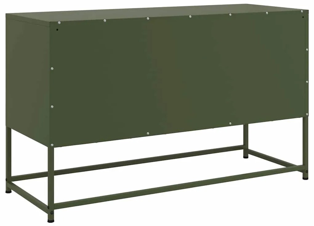 Móvel de TV 100,5x39x60,5 aço verde azeitona