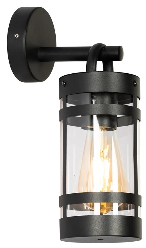 Candeeiro de parede exterior industrial preto IP44 - Ruben