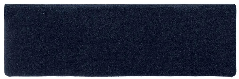 Tapetes de escada autoadesivos 30 pcs 65x21x4 cm azul-marinho