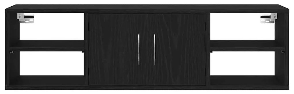 Prateleira montada na parede vidaXL Carvalho Preto 140x41x75 cm Madeir