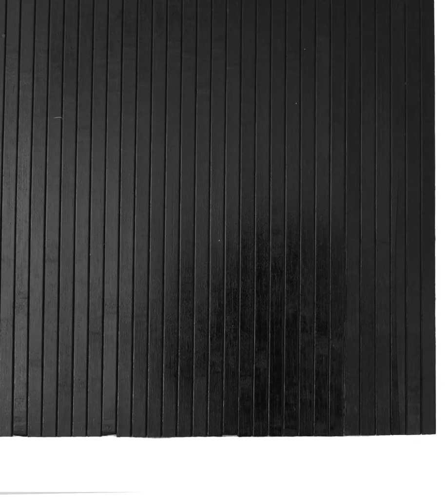 Tapete retangular 80x300 cm bambu preto
