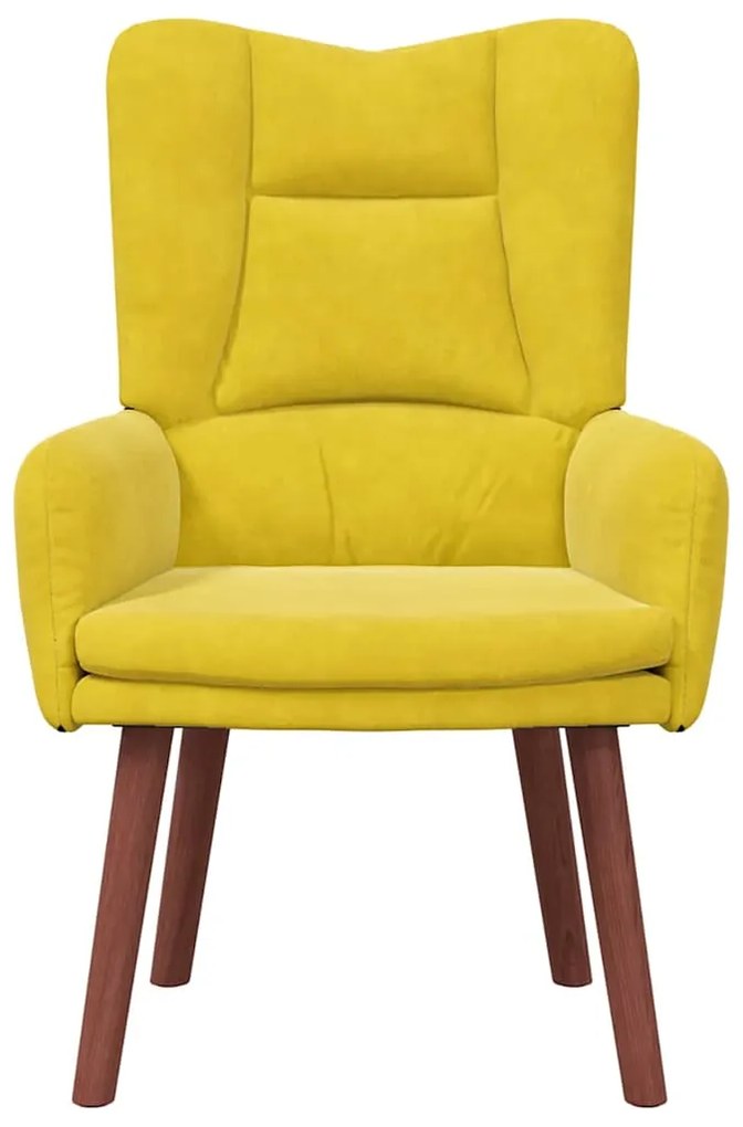 Cadeira Relaxante vidaXL Amarelo Veludo