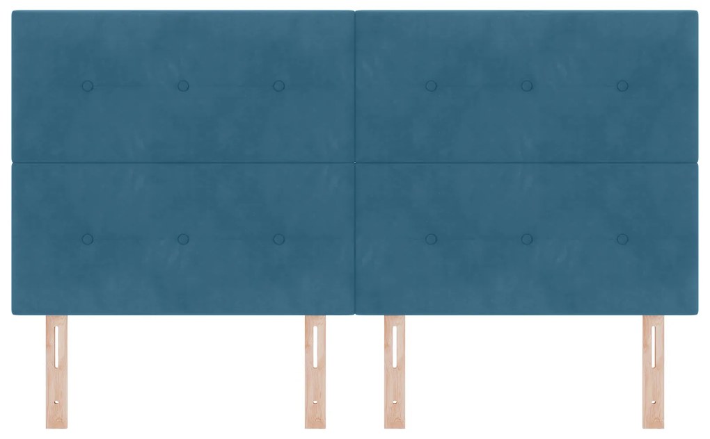 Cabeceira com Botões Azul Escuro 180 cm Veludo