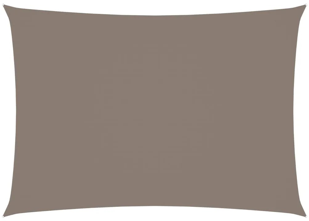 Para-sol tecido oxford retangular 3,5x5m cinzento-acastanhado