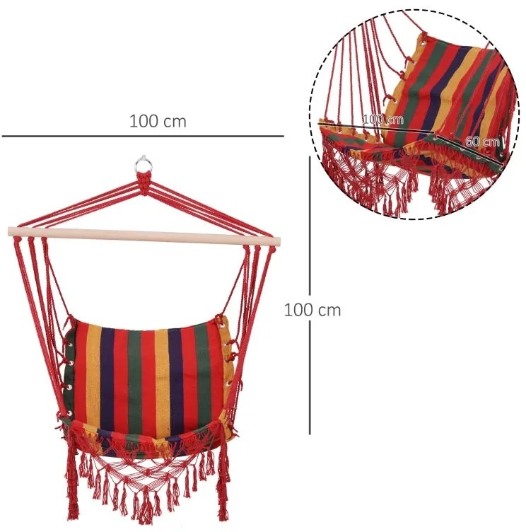 Poltrona Suspensa Multicor - Design Hippie