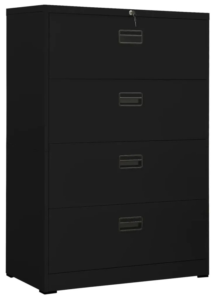 vidaXL Arquivador 90x46x134 cm aço preto