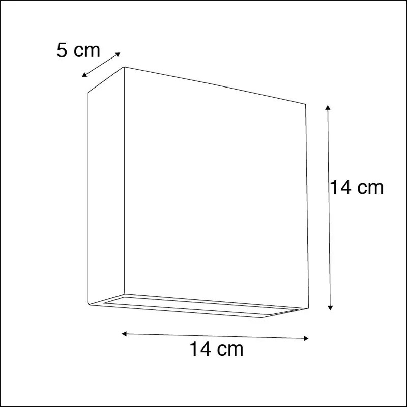 Candeeiro de parede para exterior cinzento escuro IP54 incl. LED - Otan Outdoor 6 Design,Industrial,Moderno