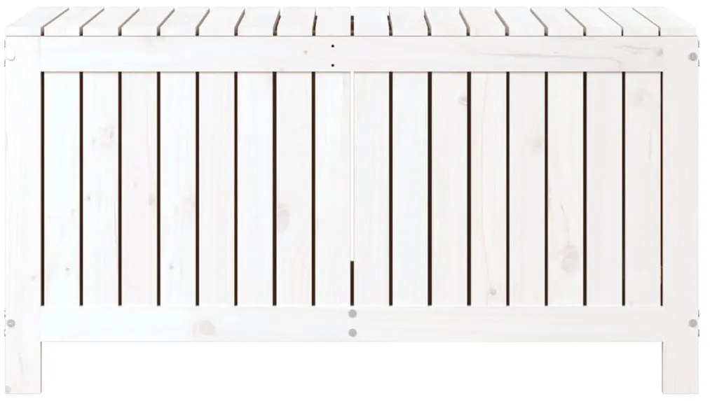 Caixa de arrumação jardim 115x49x60 cm pinho maciço branco