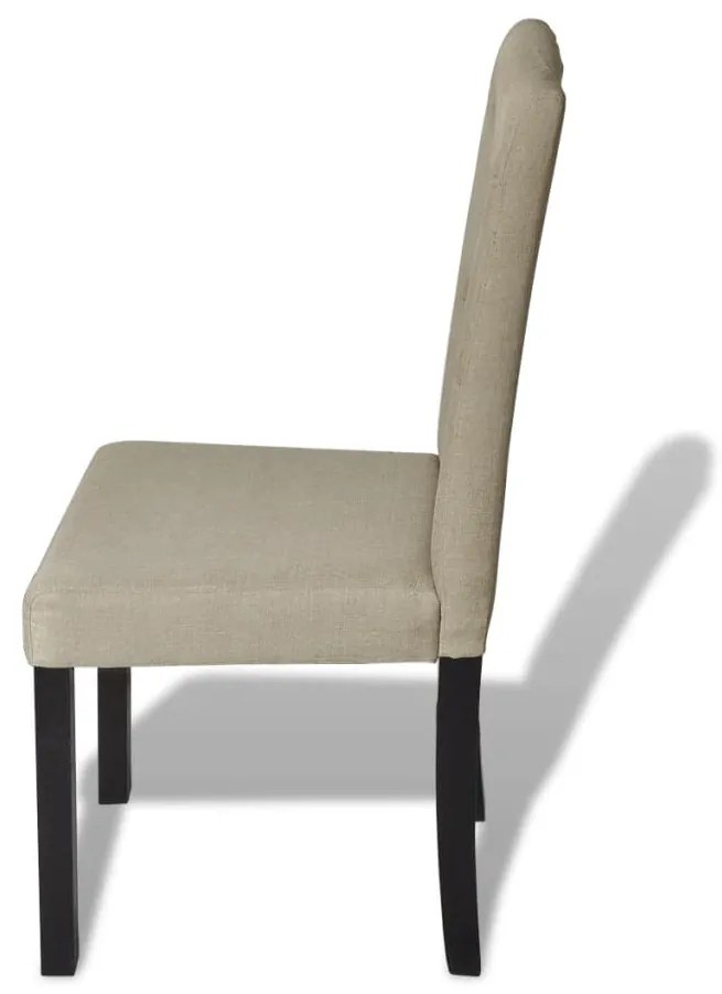 Cadeiras de jantar 2 pcs tecido cor camel