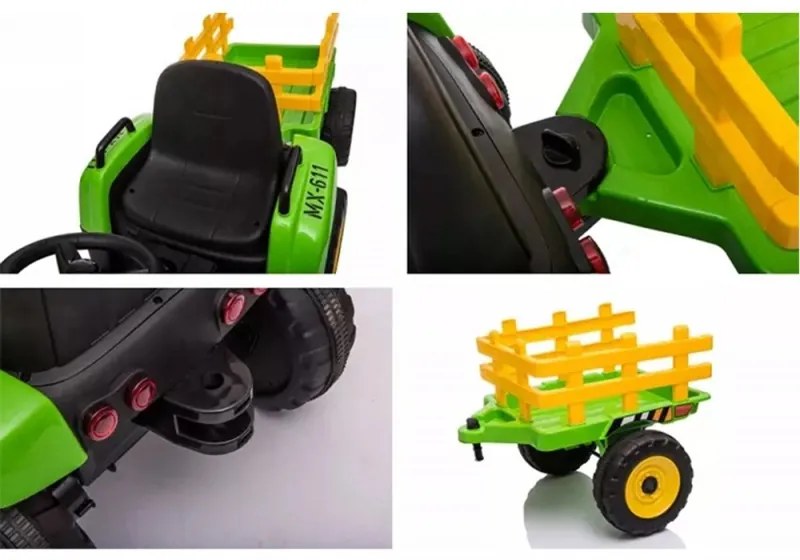 Trator infantil elétrico 12v Rosa