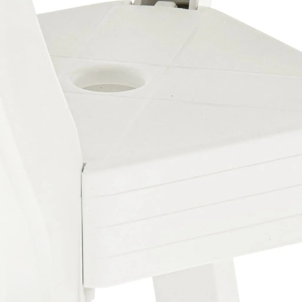 Mesa de bistrô 70x70x72 cm plástico branco