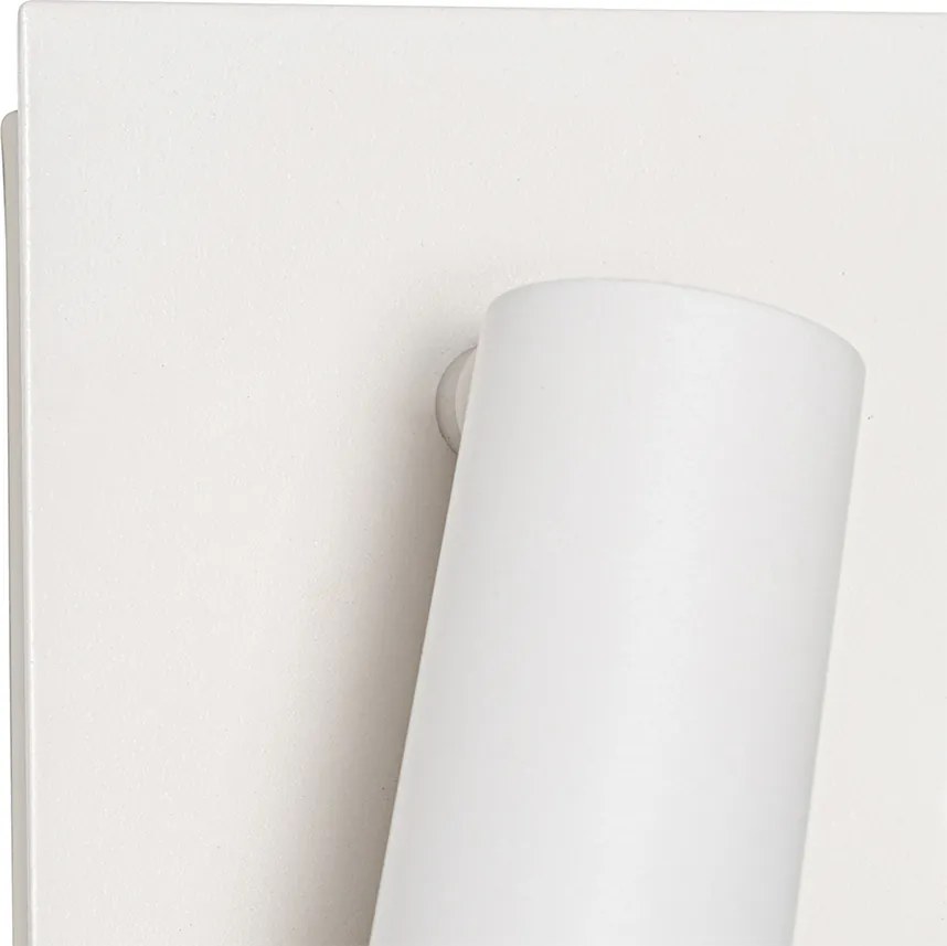 Candeeiro de parede exterior branco com LED sensor de movimento 2 luzes - Simon