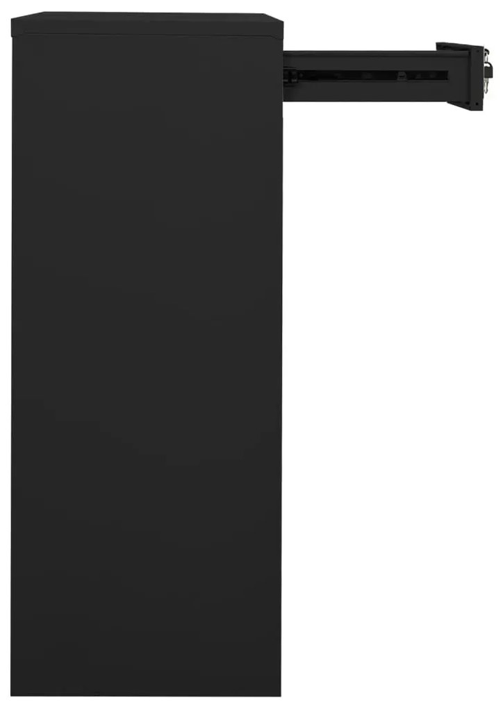 Armário de escritório 90x40x102 cm aço antracite