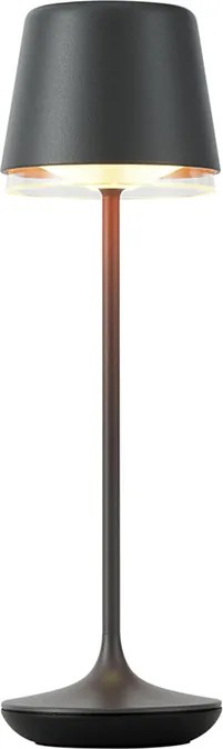 Candeeiro de mesa preto Incl. LED IP65 Recarregável com estação de carregamento - Treble