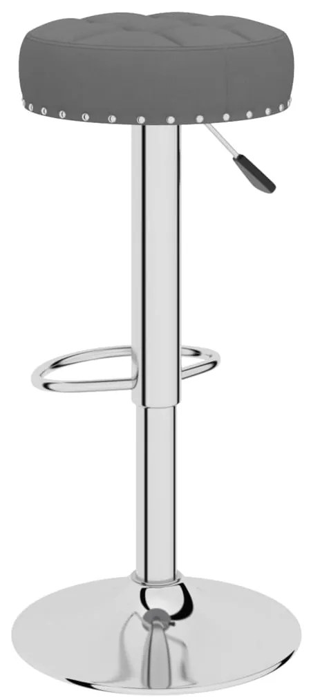 Bancos de bar 2 pcs tecido cinzento-escuro