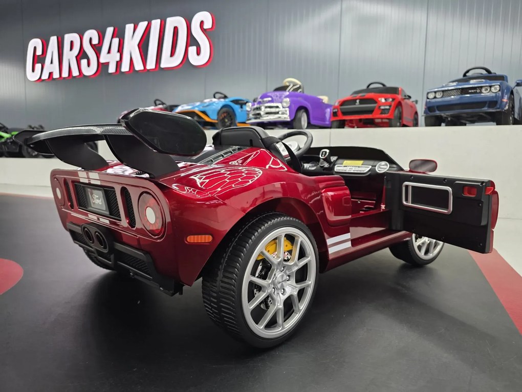 Carro elétrico para crianças Ford GT 2 pessoas 24V Pneus EVA, Assento de couro sintético Vermelho metálico