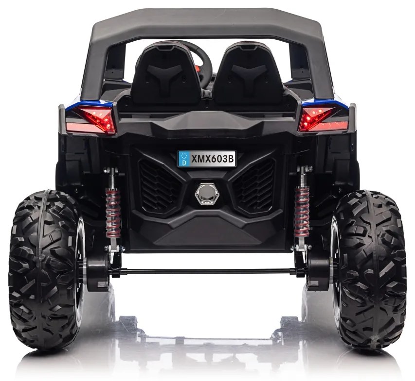 Carro elétrico para Crianças 24V 2 Lugares 4x4 Buggy UTV-MX 2000N Rodas de EVA, Assento de couro Azul