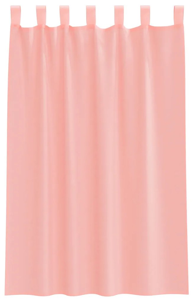 Cortinas de voile com laços 2 pcs rosa 140x175 cm