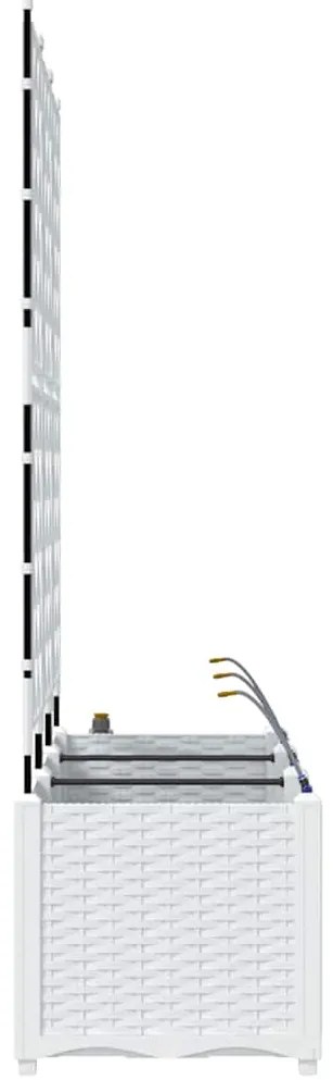Jardineiras de Jardim 1 pc Branco 120 x 40 x 142 cm Plástico