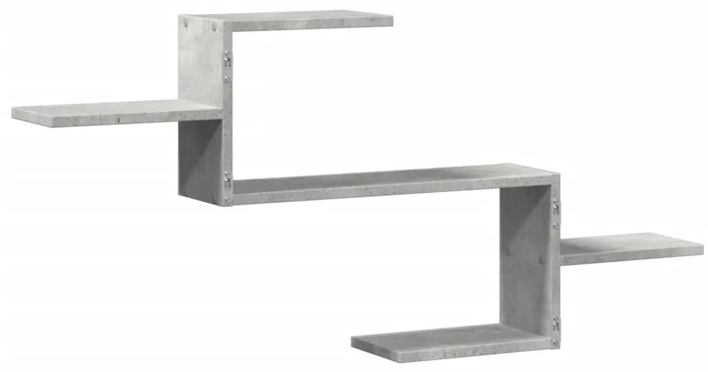 Prateleira parede 104x15x49 cm derivados madeira cinza cimento