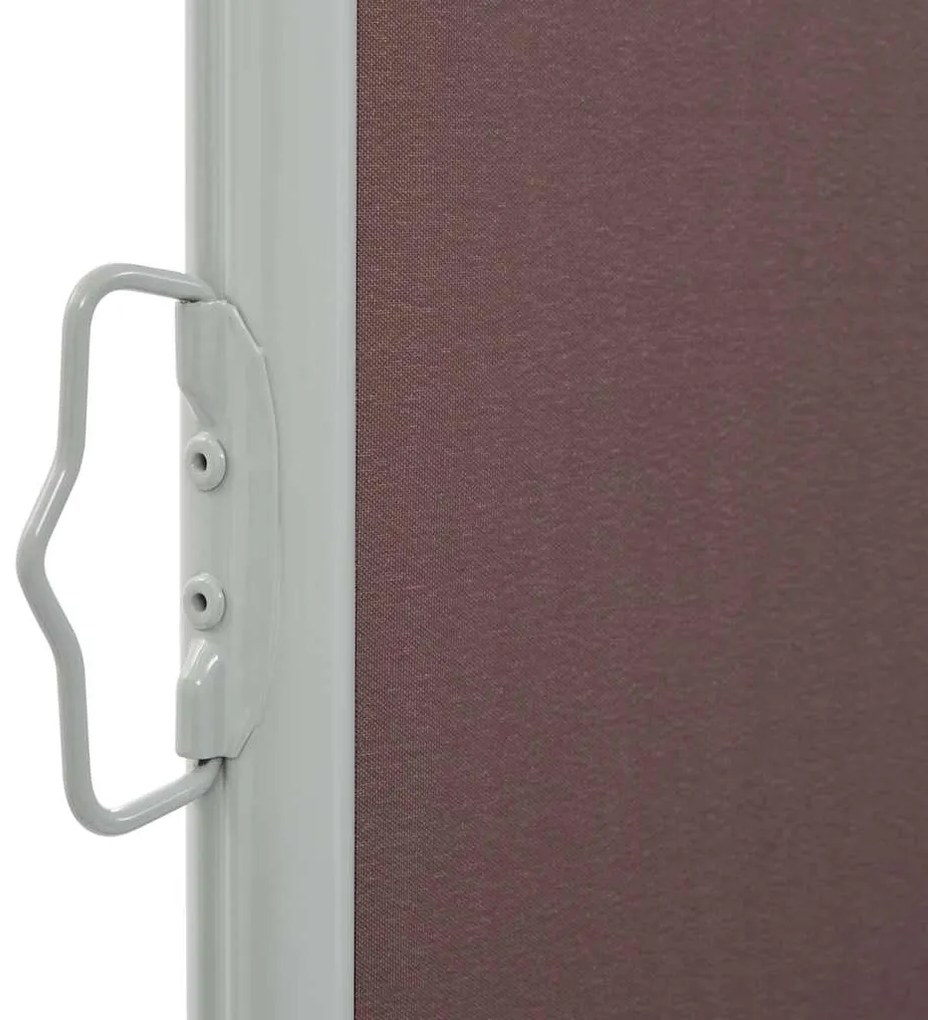 Toldo lateral retrátil para pátio 120x300 cm castanho