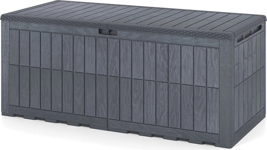 Baú de Arrumação Exterior, 154 x 71 x 64,5 cm, Capacidade de 680 L, Cinzento