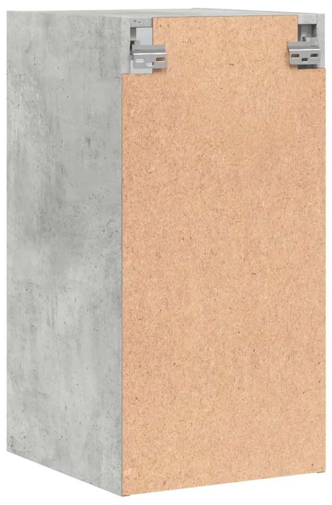 Armário de parede c/ portas de vidro 35x37x68,5cm cinza cimento