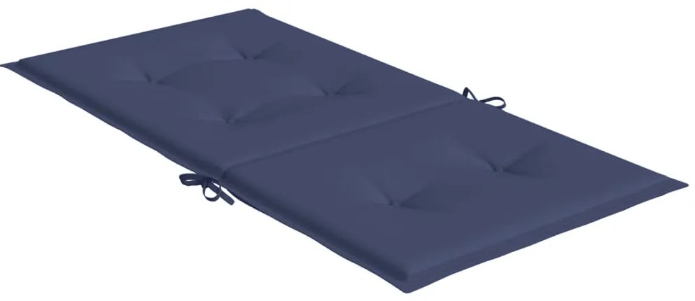 Almofadões p/ cadeira de encosto baixo 6pcs tecido azul-marinho