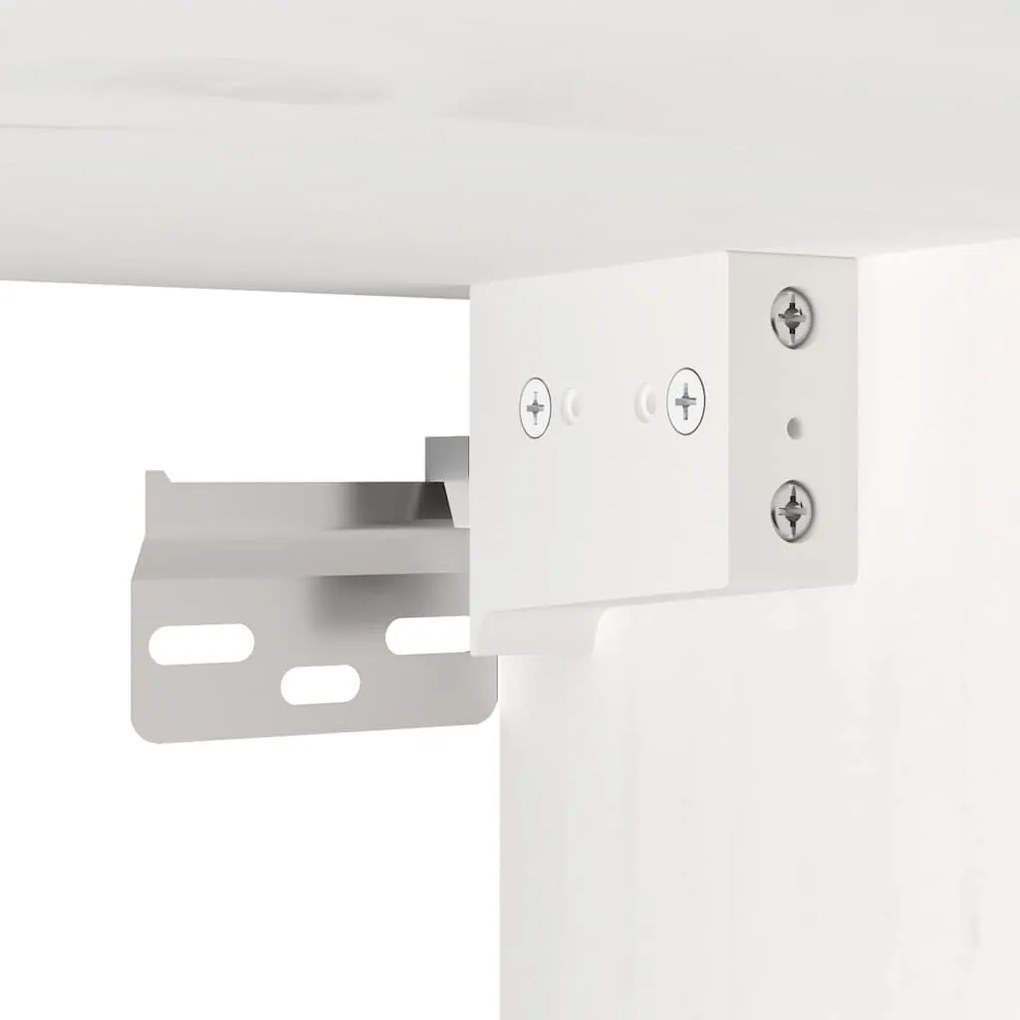 Armários de parede 2 pcs 100x30x35 cm pinho maciço branco