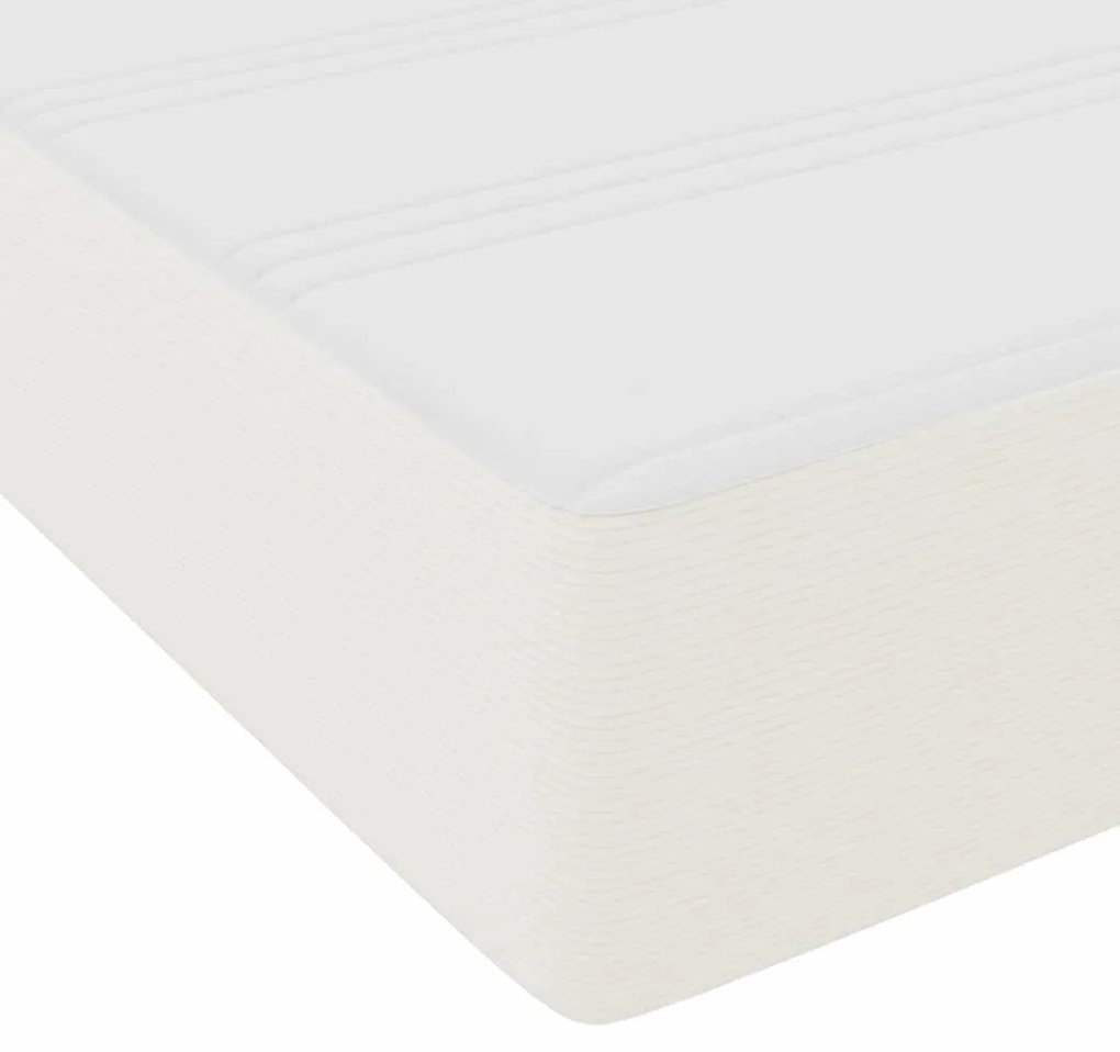 Estrutura da Cama Creme 180 x 200 cm Tecido de veludo côtelé