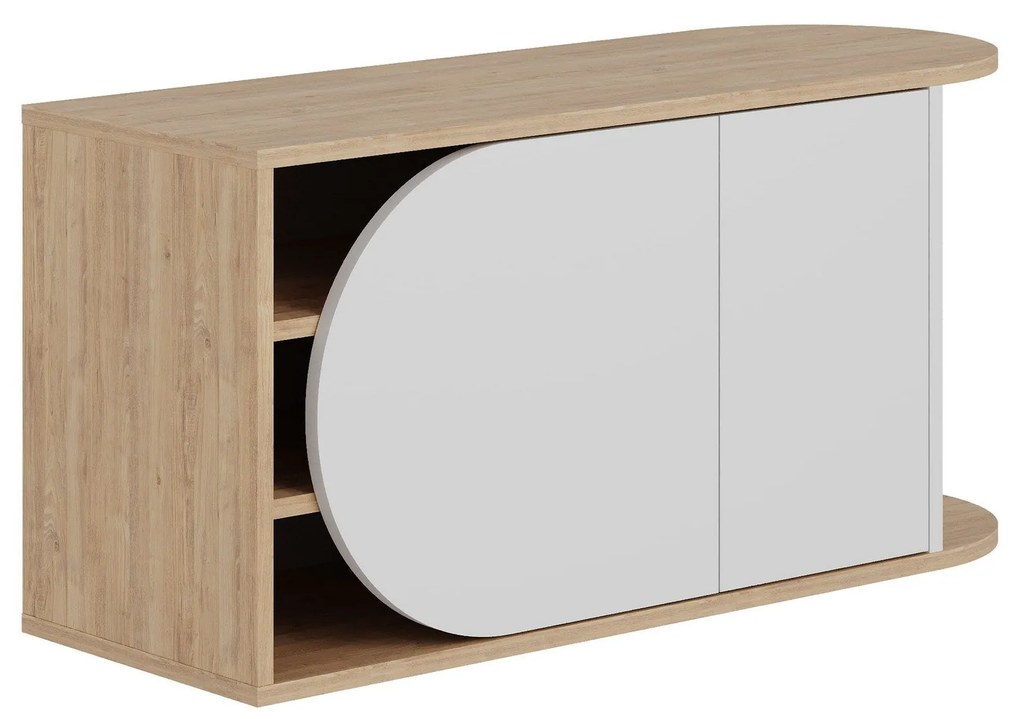 Sapateira Prag – Nogueira e Preto – 60x111x35 cm