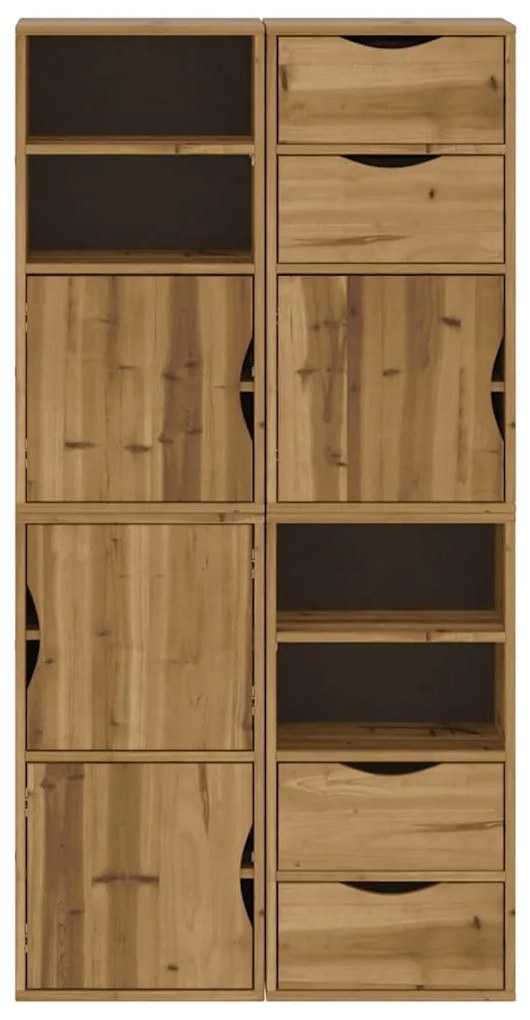 Móveis de apoio 4 pcs ODDA 40x24x79 cm pinho de madeira maciça