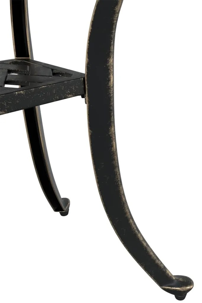 Mesa de jardim 53x53x53 cm alumínio fundido bronze
