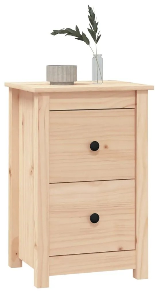 Mesa de cabeceira 40x35x61,5 cm madeira de pinho maciça